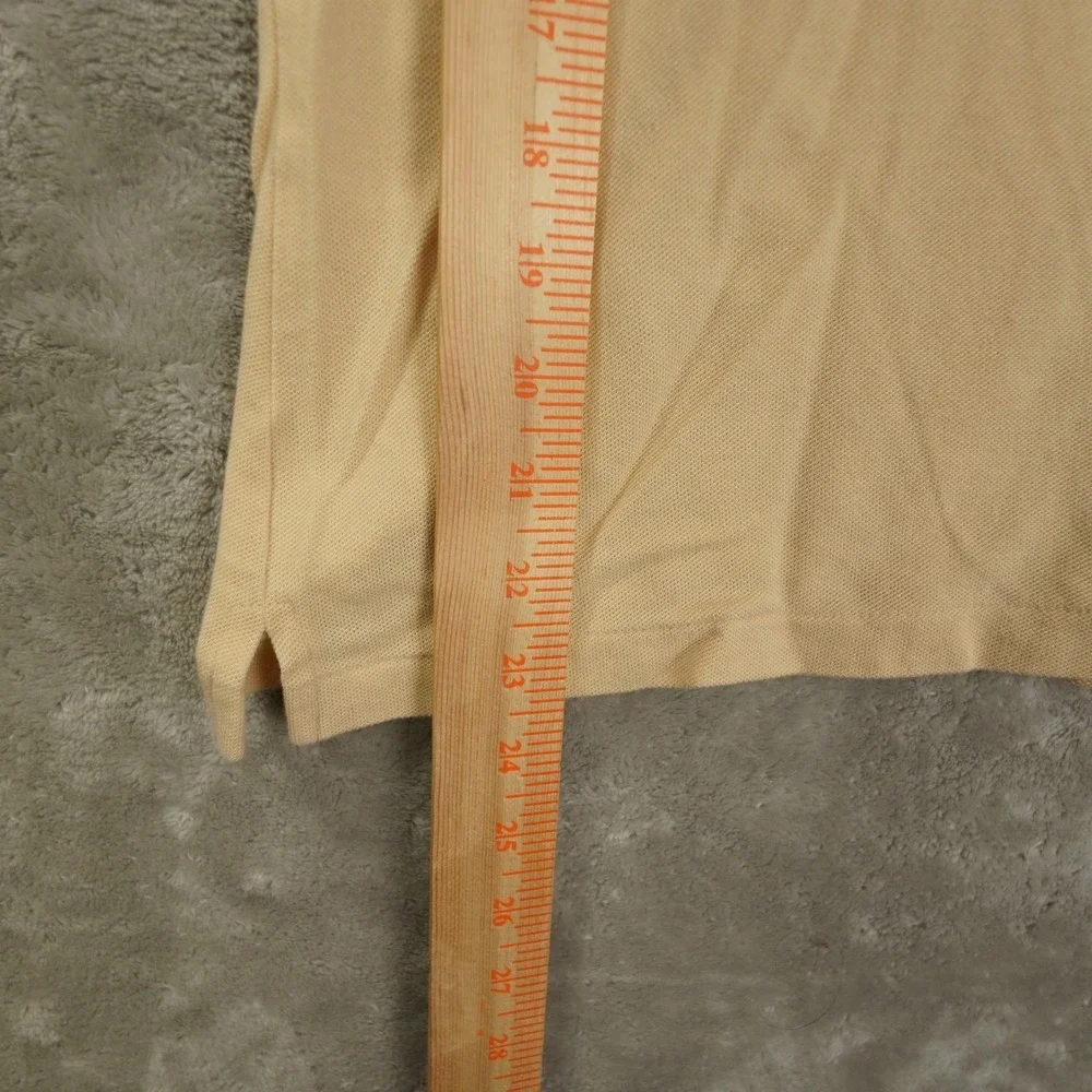 Ralph Lauren Polo Shirt Women's Medium Beige Slim Fit Safari Utility
